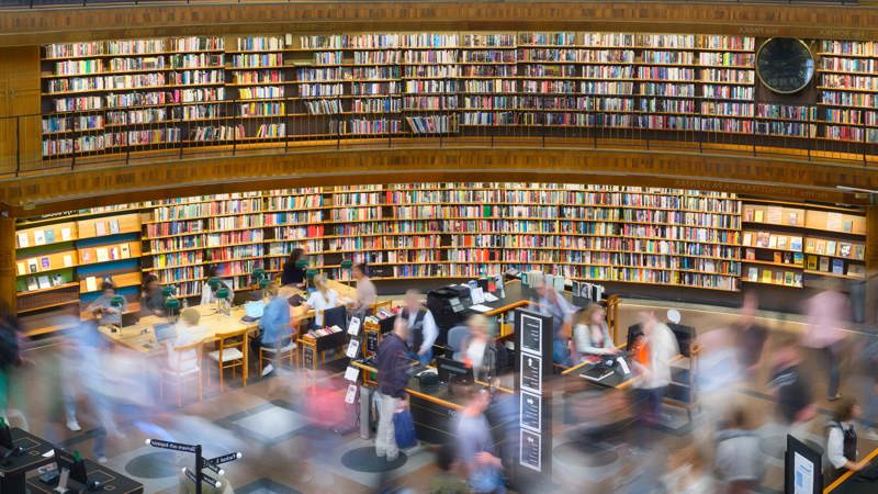 Stockholms stadsbibliotek interiör