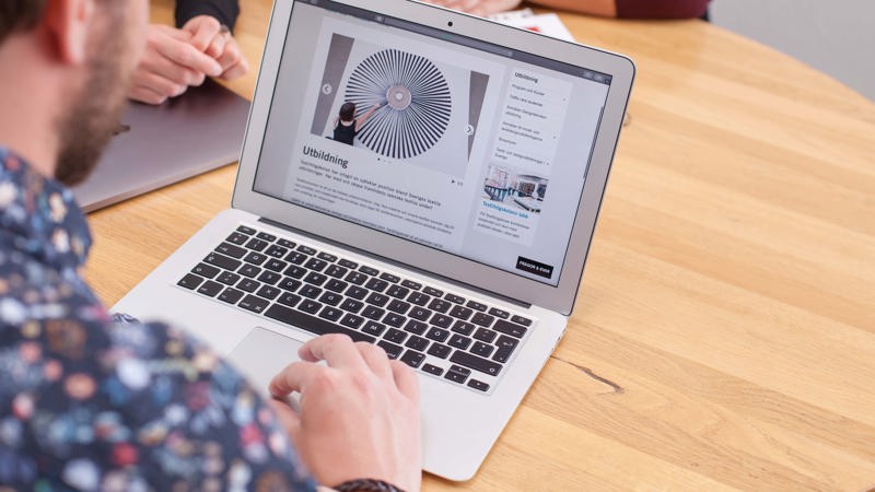 Person in front of laptop