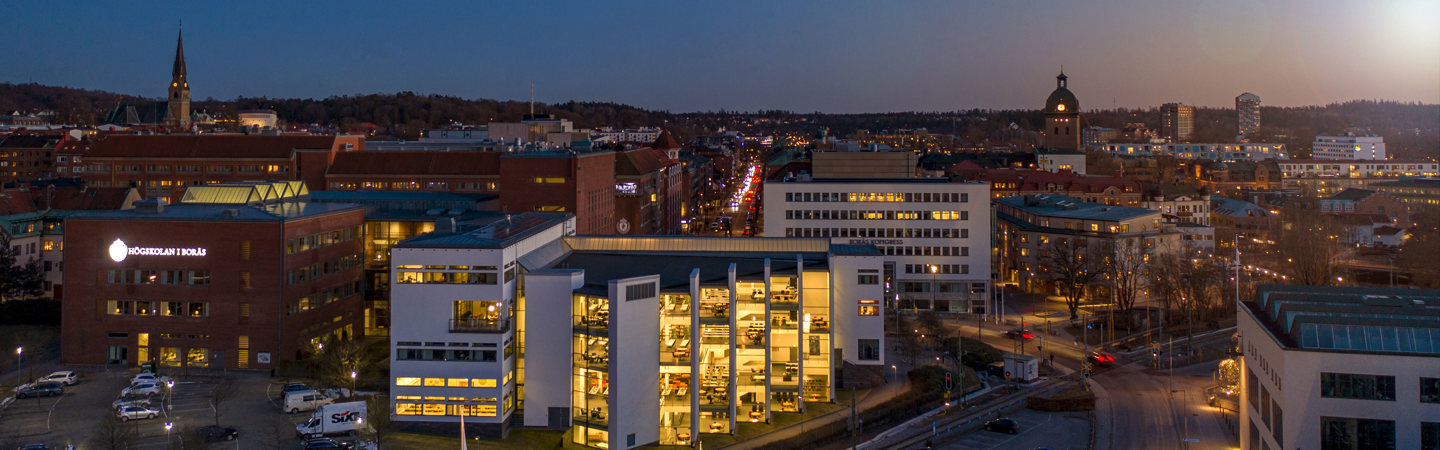 Night view over campus