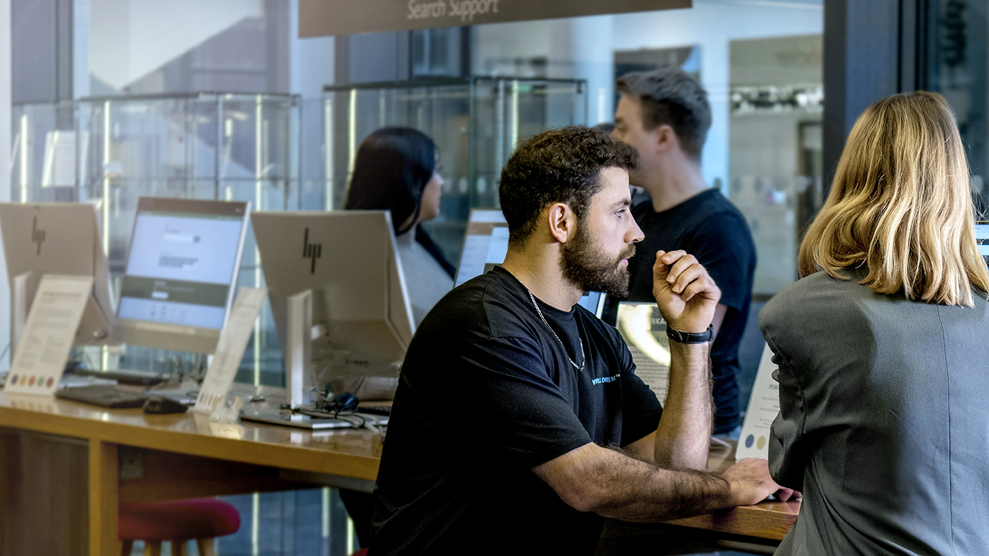 People in a study environment