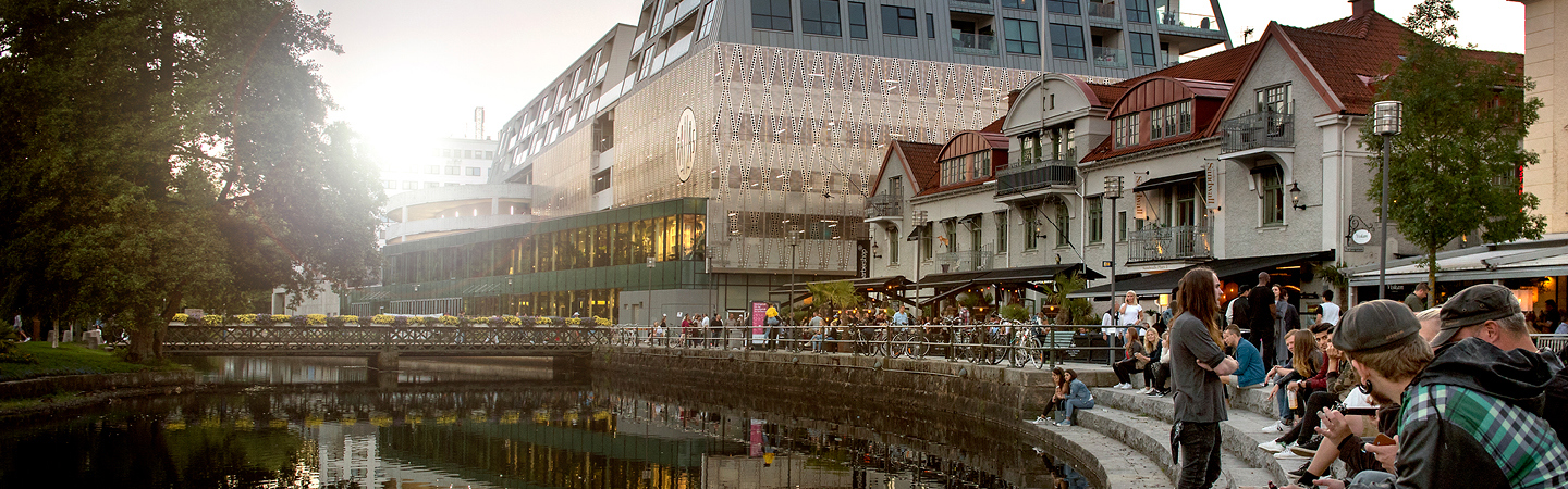 Borås city by Viskan river