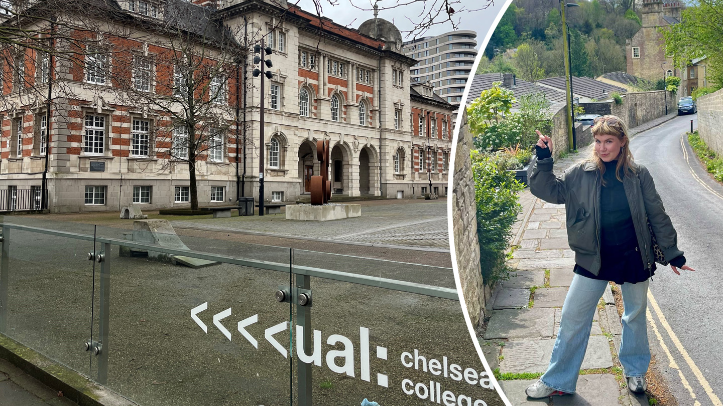 Profile picture of Rikke and environmental image from Chelsea College of Arts in London 